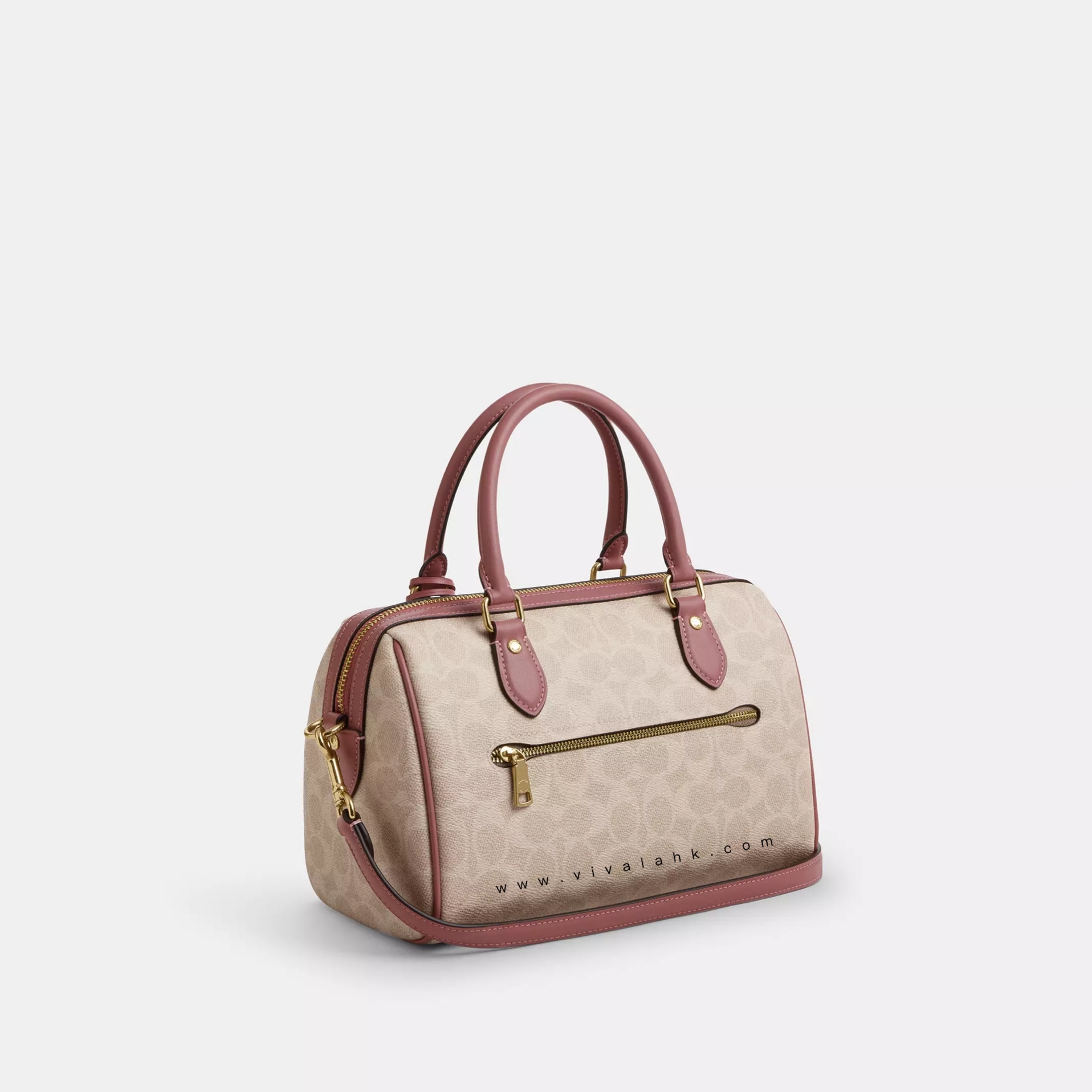 Coach - Rowan 手提+斜孭多用袋 (C字暗花) (心型掛飾) (CDB21)