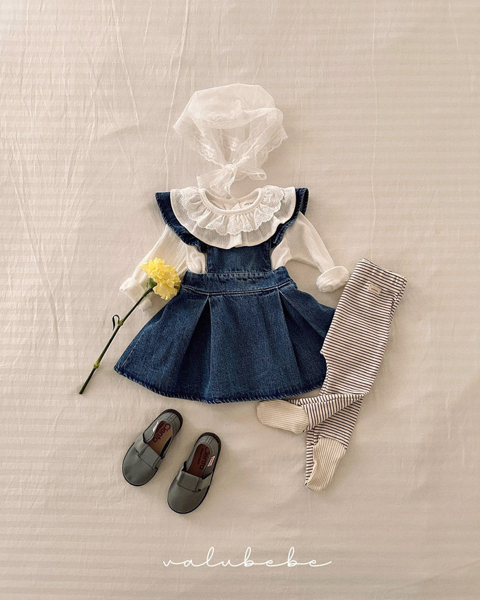 正韓春valu_bebe 兩色條紋包腳褲