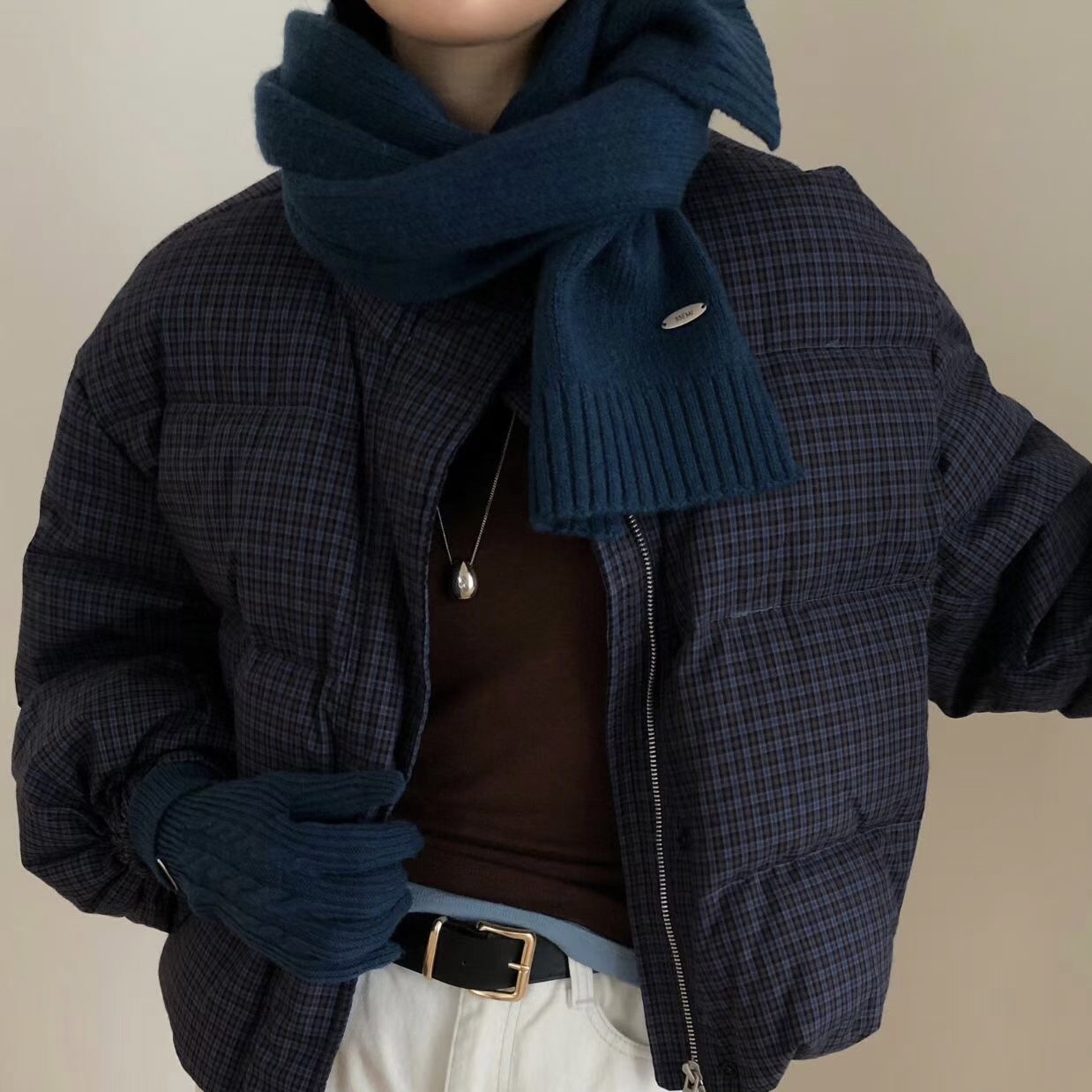 JS11 羊毛100基礎百搭圍巾(聖誕紅/孔雀藍，無折扣)