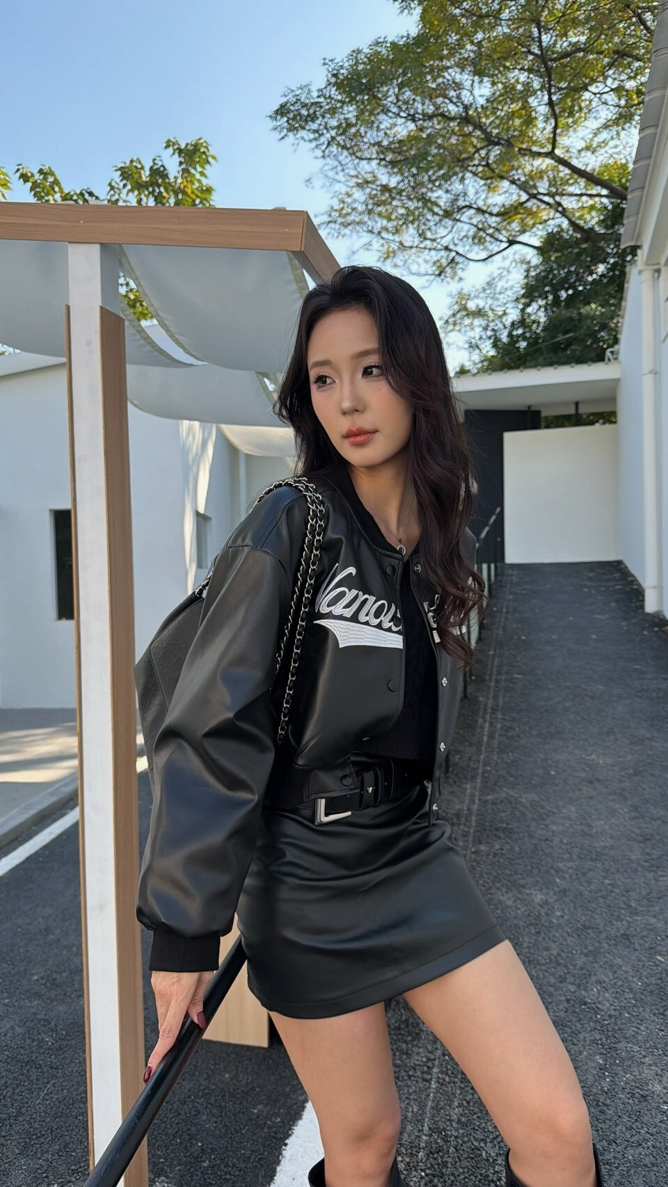 美式徽章 • American Emblem｜刺繡皮外套(短版)