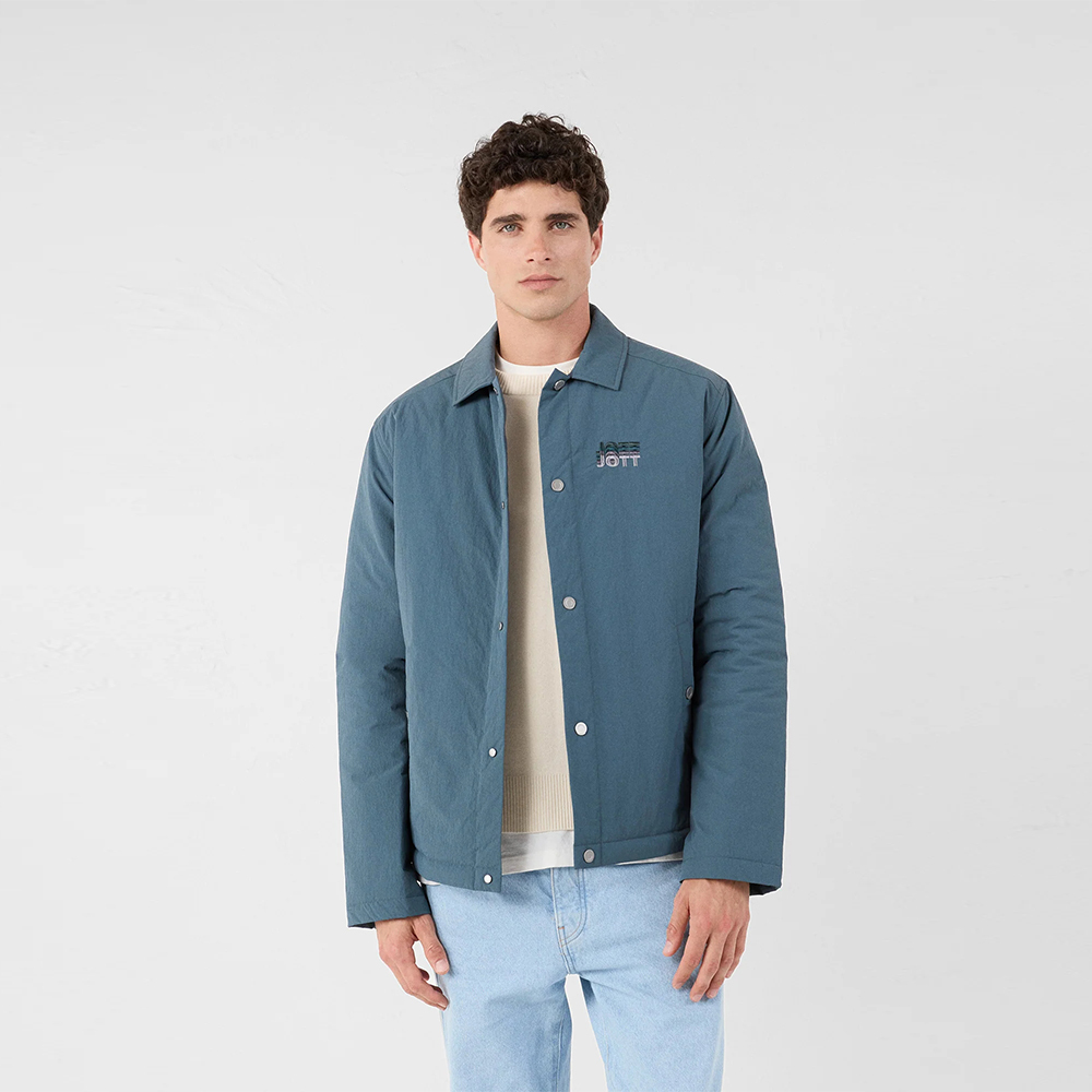 【JOTT】BER教練風襯衫風衣夾克男(青石藍)
