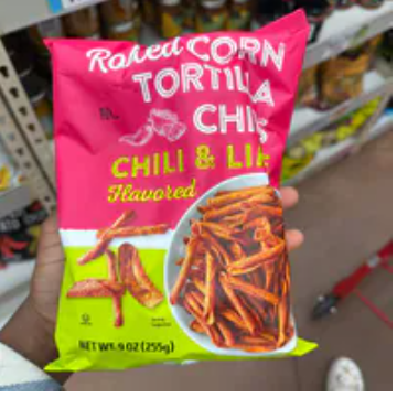[U] CW TRADER JOE'S CHILI & LIME FLAVORED ROLLED CORN TORTILLA CHIPS, 255 G, 00614207 (UCW119)
