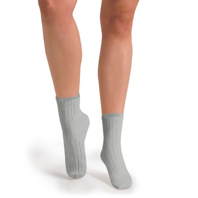 (預購)COLLEGIEN 羅紋短襪 La Mini - 105 Gris Perle 珍珠灰