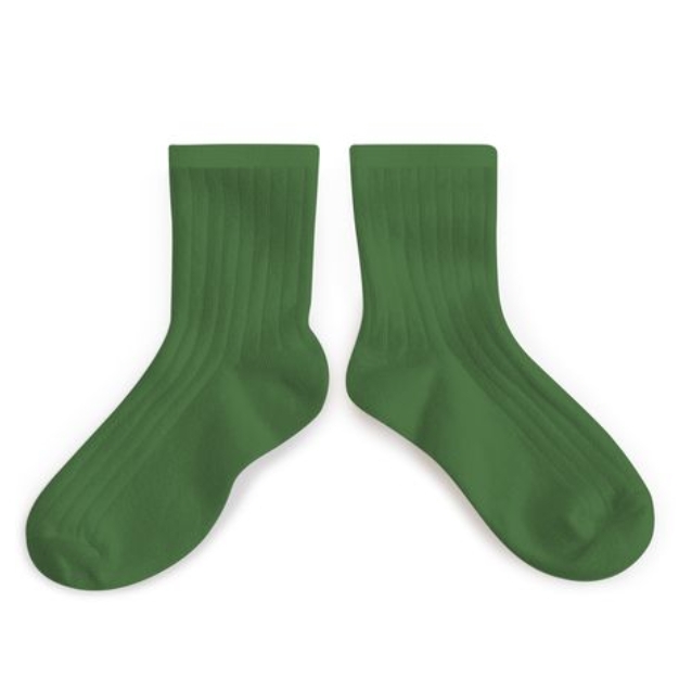 (預購) COLLEGIEN 羅紋短襪 La Mini - 855 Avocat 酪梨綠