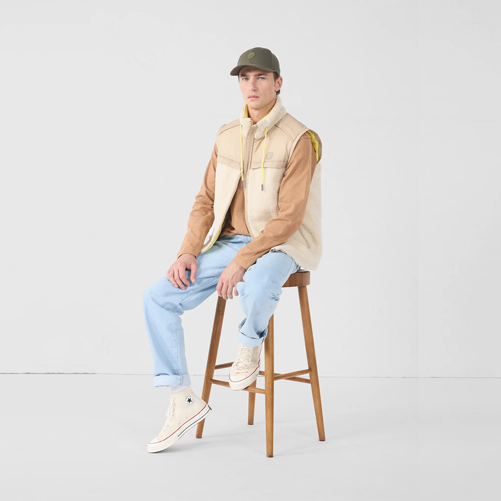 【JOTT】OLE抽繩立領極冷羽絨外套(米白)