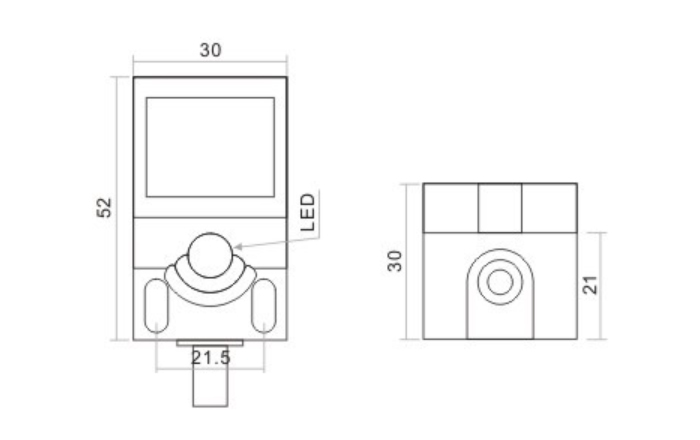 SN10-N NPN 常開感測器,尺寸規格