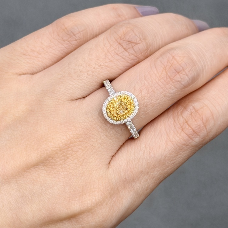 天然黃鑽鑽石戒指