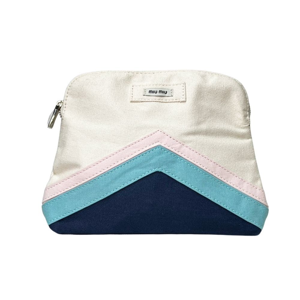 MIU MIU 彩色拼接化妝包