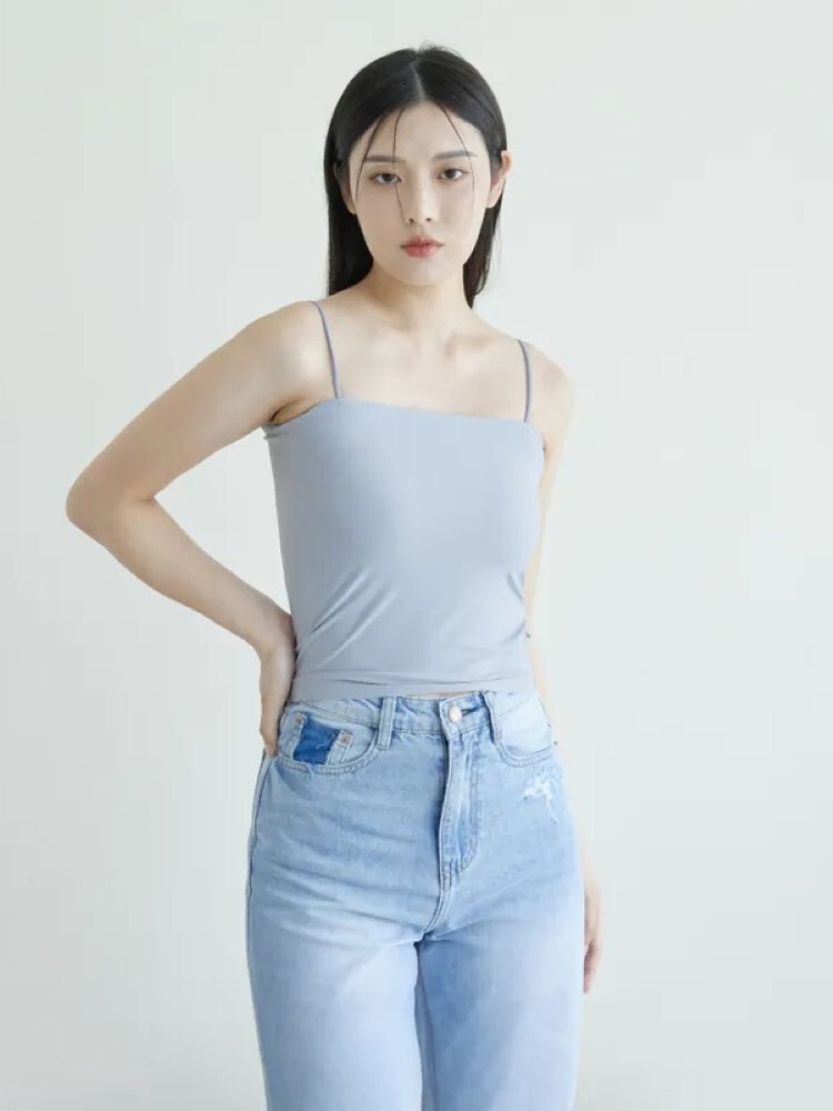 冰感平口肩帶小背心5203