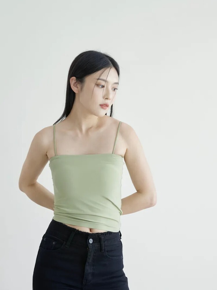 冰感平口肩帶小背心5203