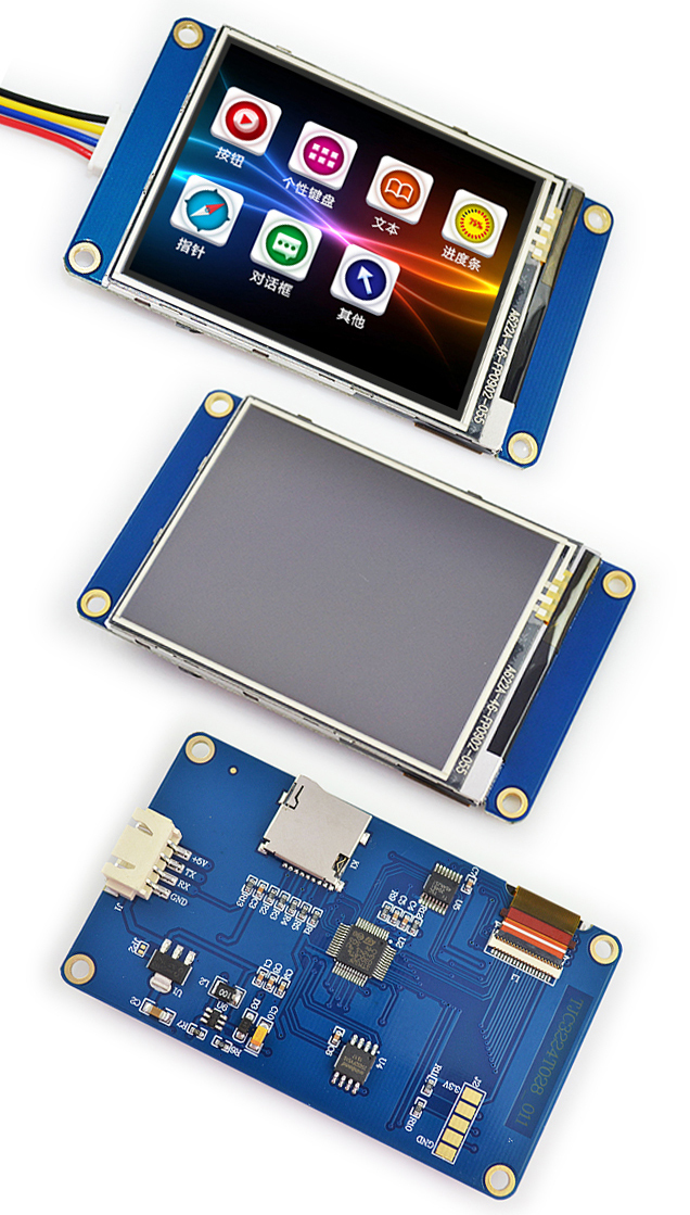 2.8吋 HMI Uart 觸控 TFT顯示模組,實機展示