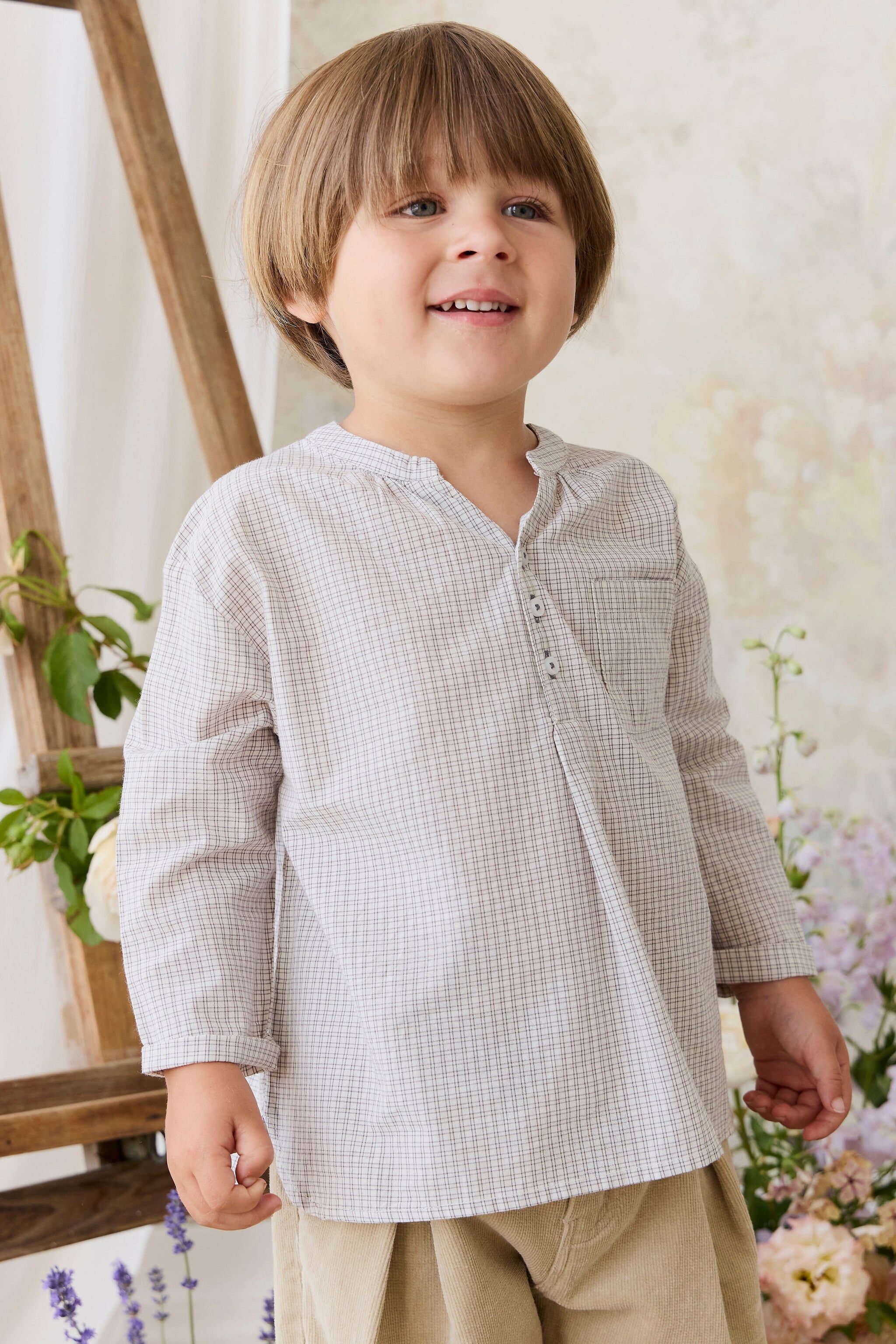 【預購】JAMIE KAY - Organic Cotton Kenji Top（Cloud check）