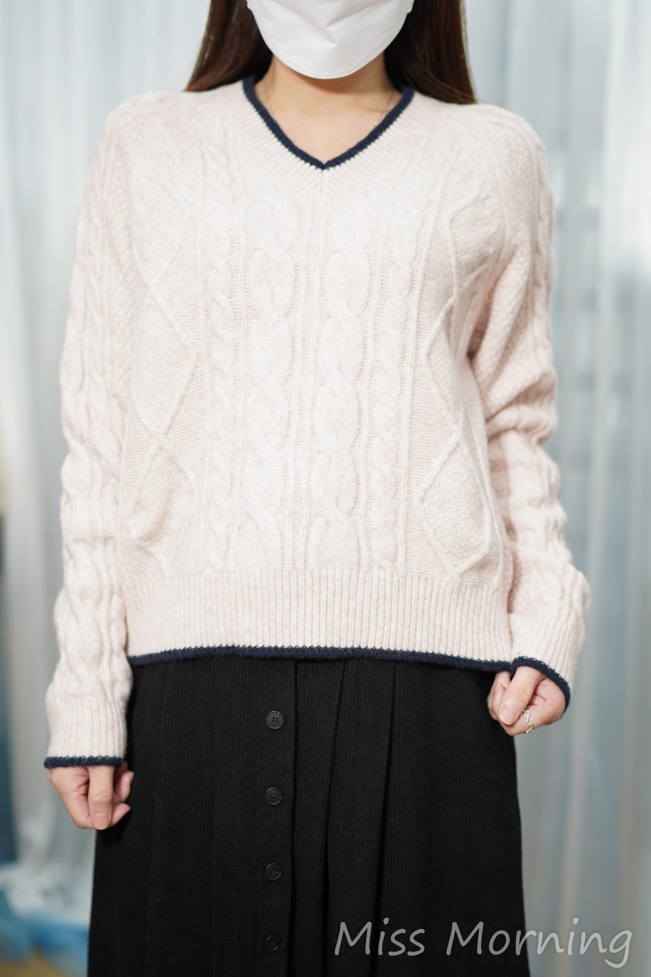 V領減齡款上衣(15035)