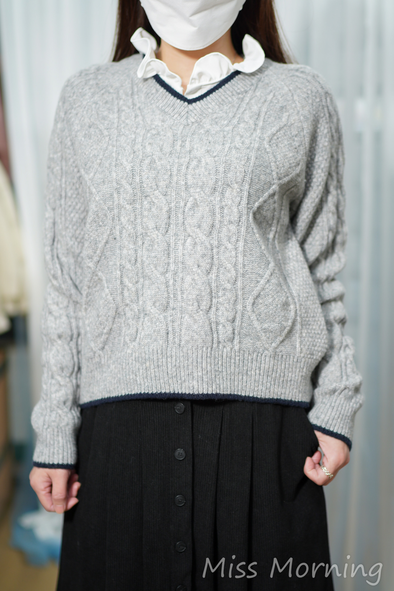 V領減齡款上衣(15035)