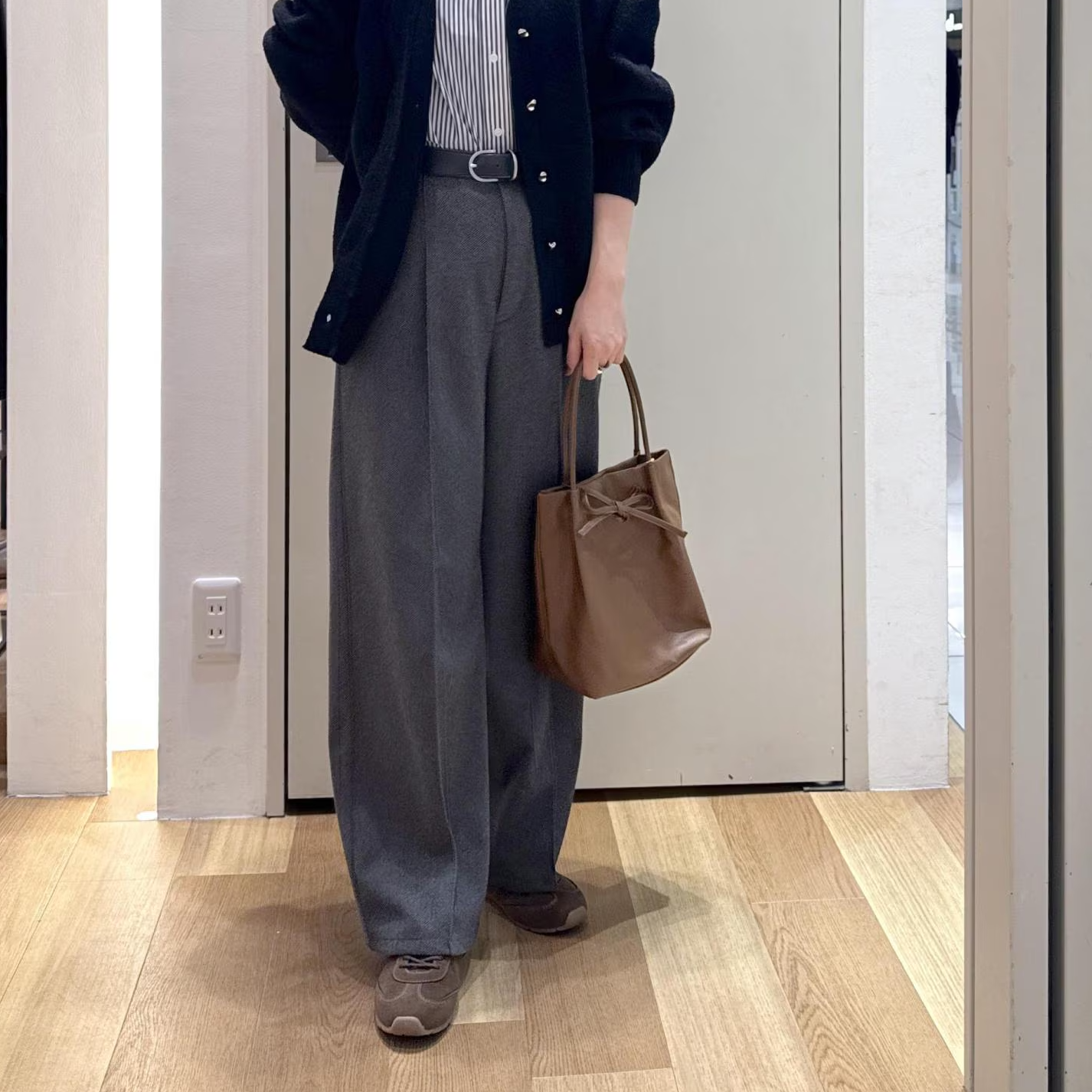 日本 蝴蝶結皮革托特包