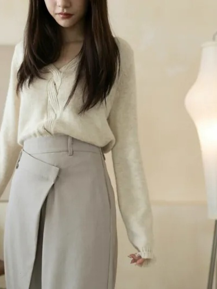 2603 OH！HER made必備款斜面設計感西裝褲