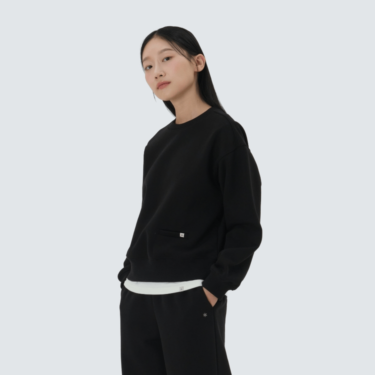 Snow Peak｜Light Fleece-Lined Women's Semi Crop Sweatshirt [3 colors]