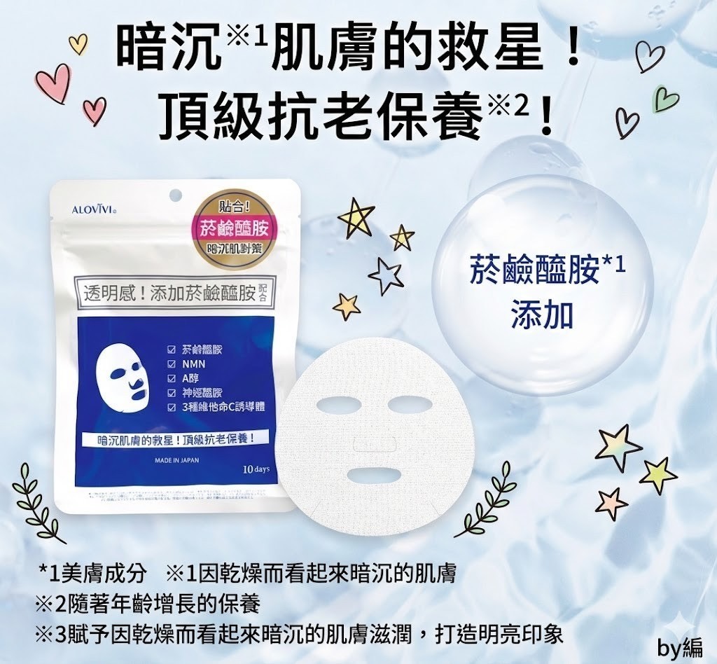 日本熱銷🇯🇵煙酰胺美白抗老面膜 一袋10枚