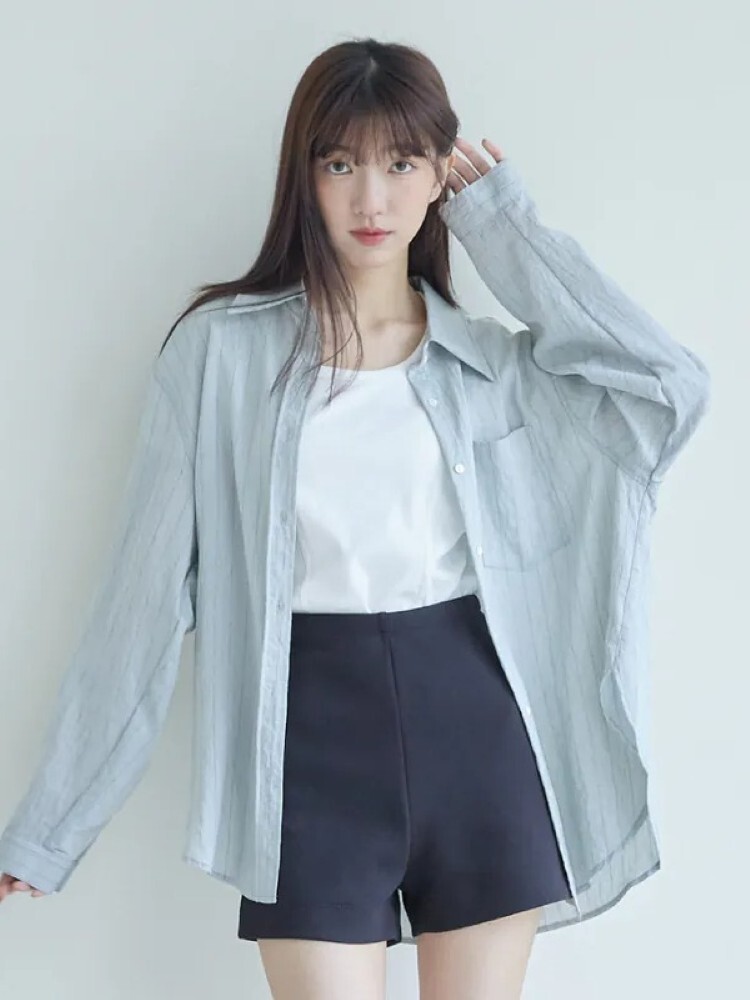 2603 OH!HER 清新休閒條紋襯衫