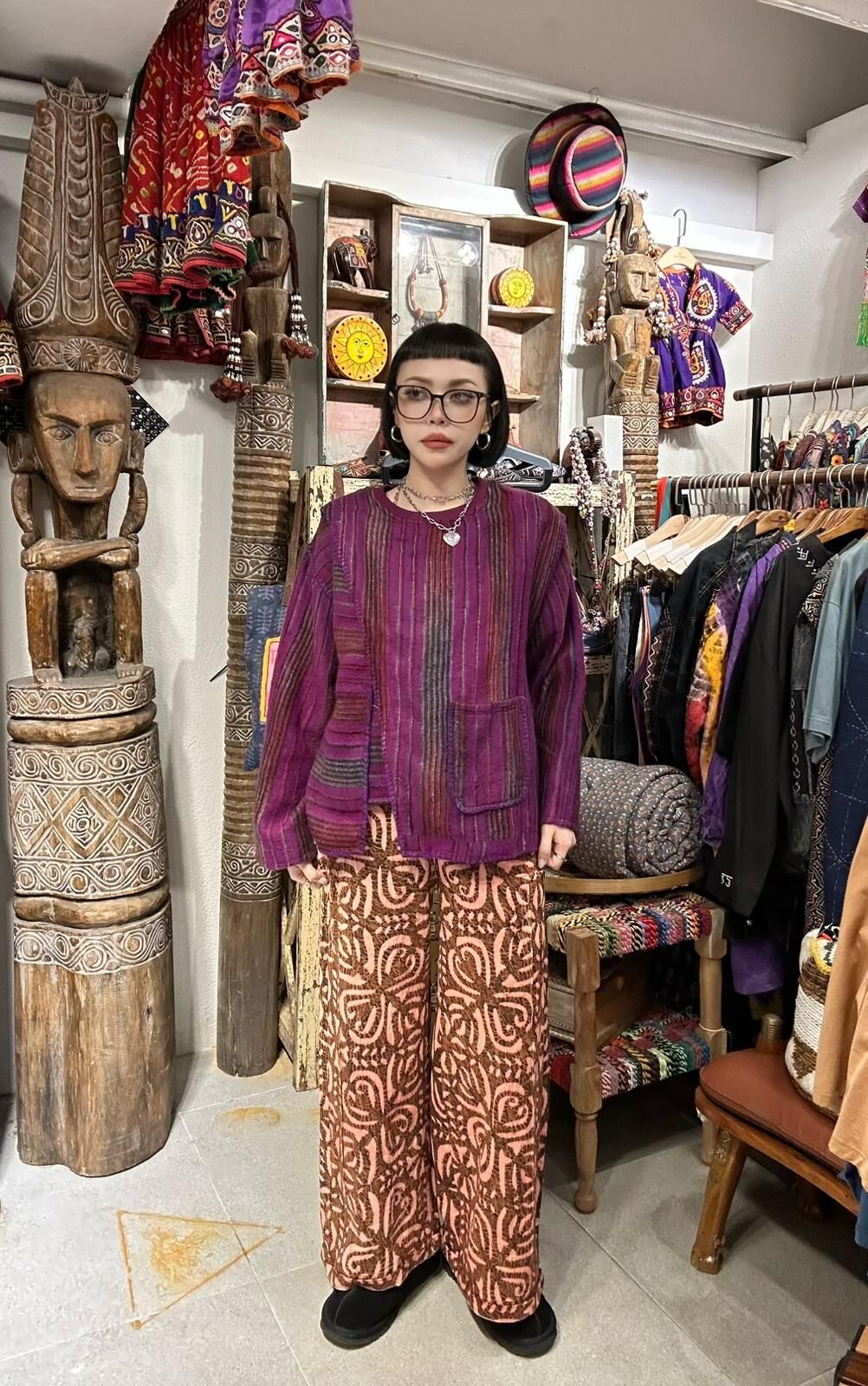 Macrame top - M3829HS purple