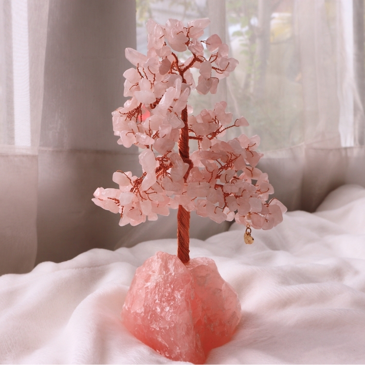 人氣暴動樹 粉水晶 粉晶樹 天然石水晶 擺飾 (2種尺寸)