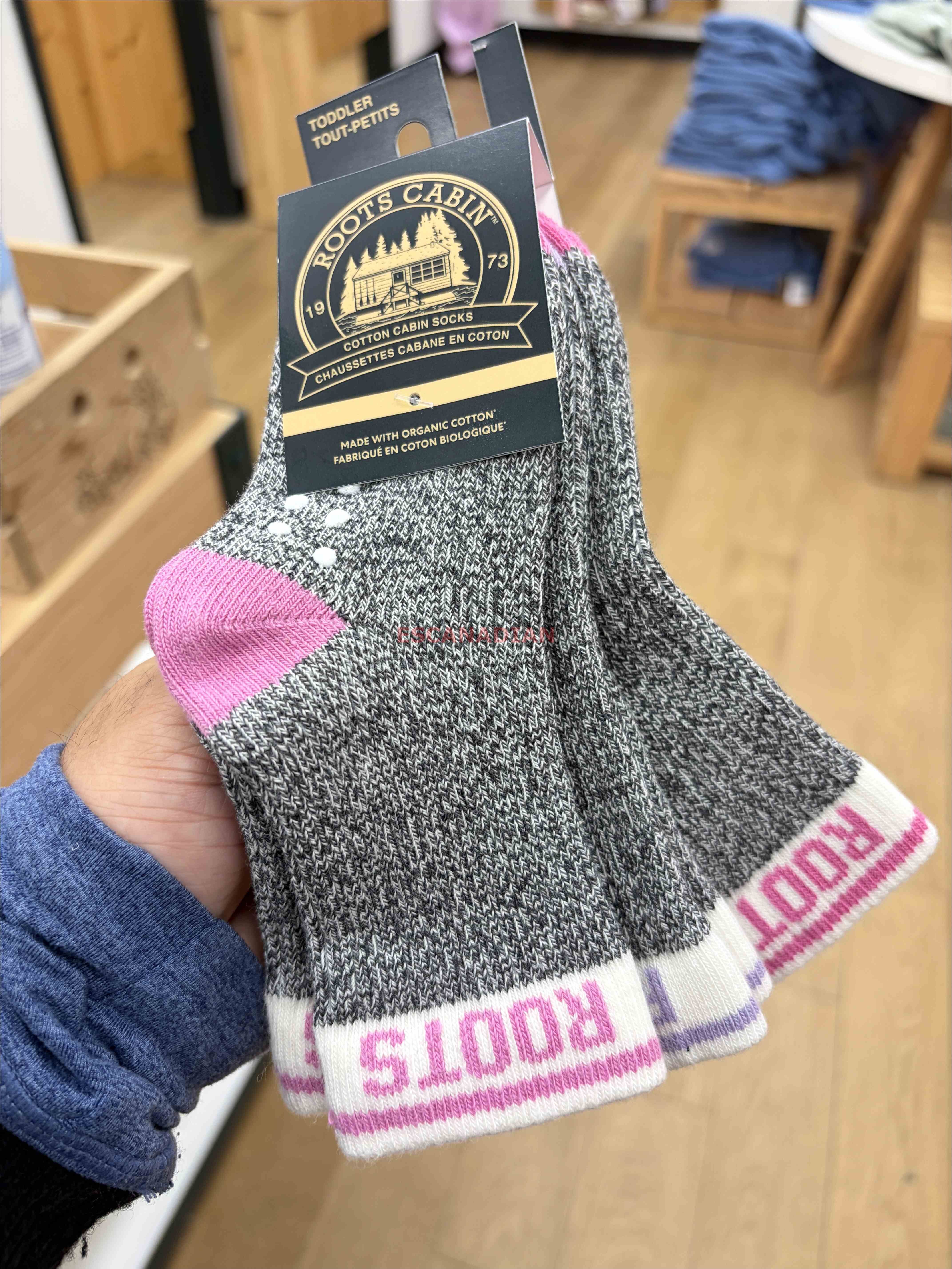 ROOTS 小童/嬰兒 小木屋系列 字樣多色 襪子組 (3雙一組) (2色)