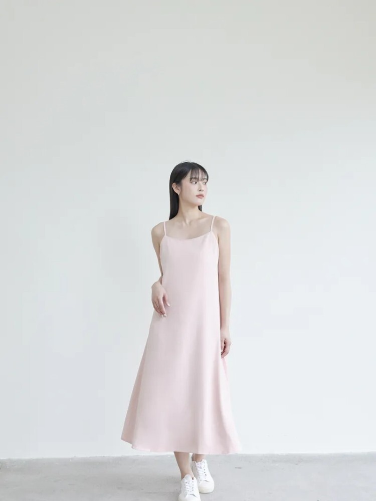 2603 OH！HER 法式滑順可調肩帶長洋