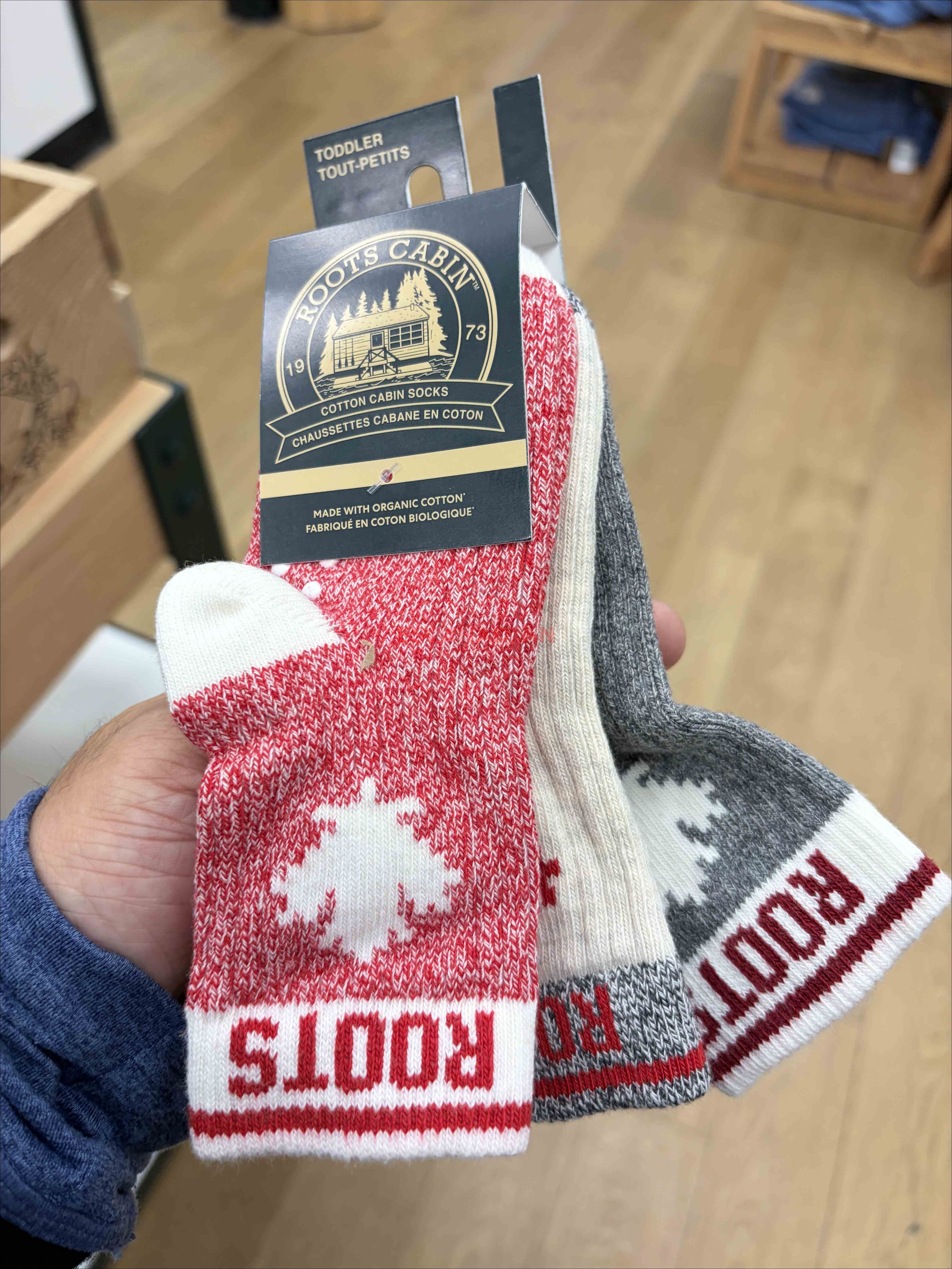ROOTS 小童/嬰兒 小木屋系列 楓葉圖案 襪子組 (3雙一組) (3色)