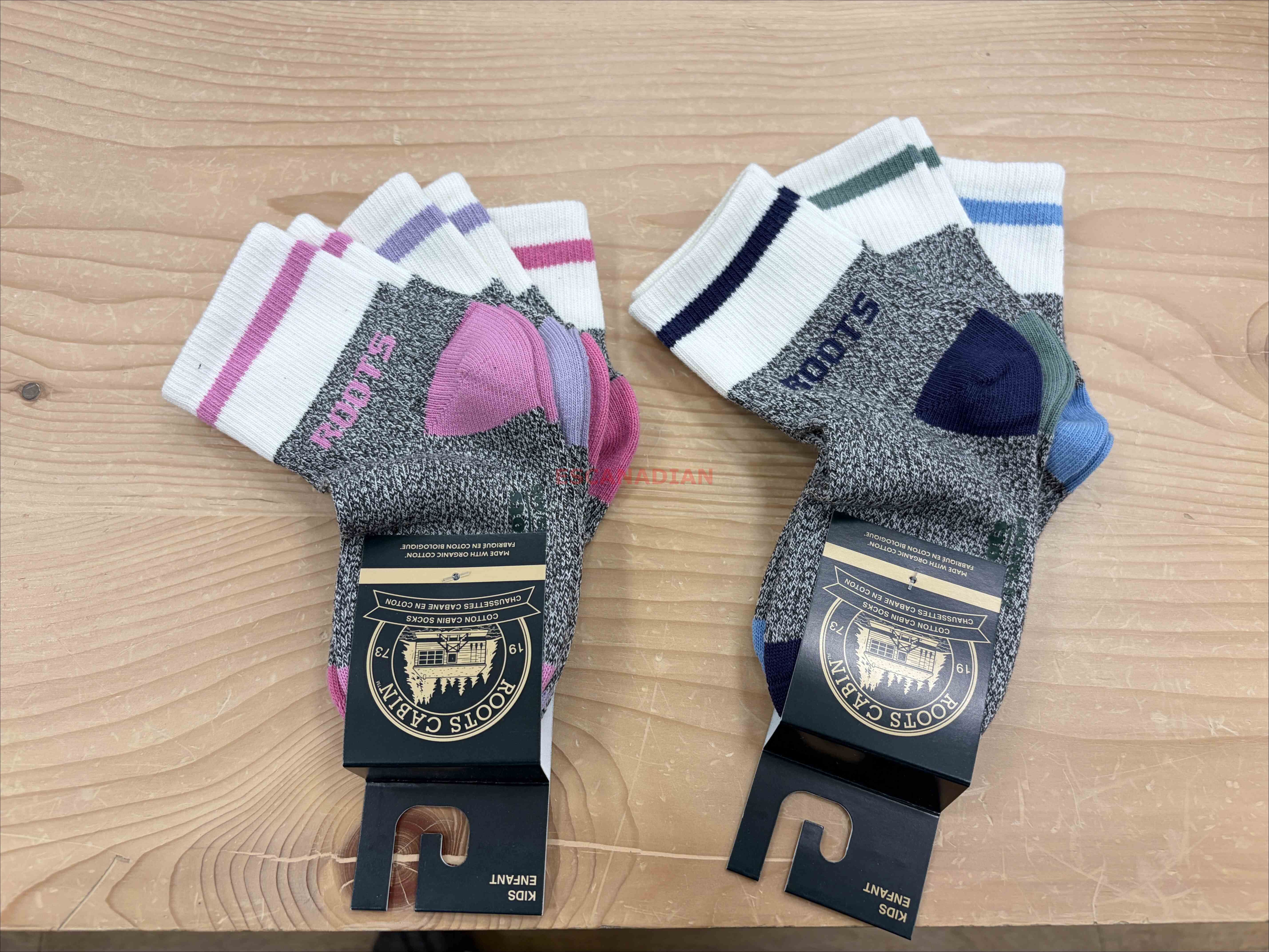 ROOTS 大童 小木屋系列 多色字樣 襪子組 (3雙一組) (2色)