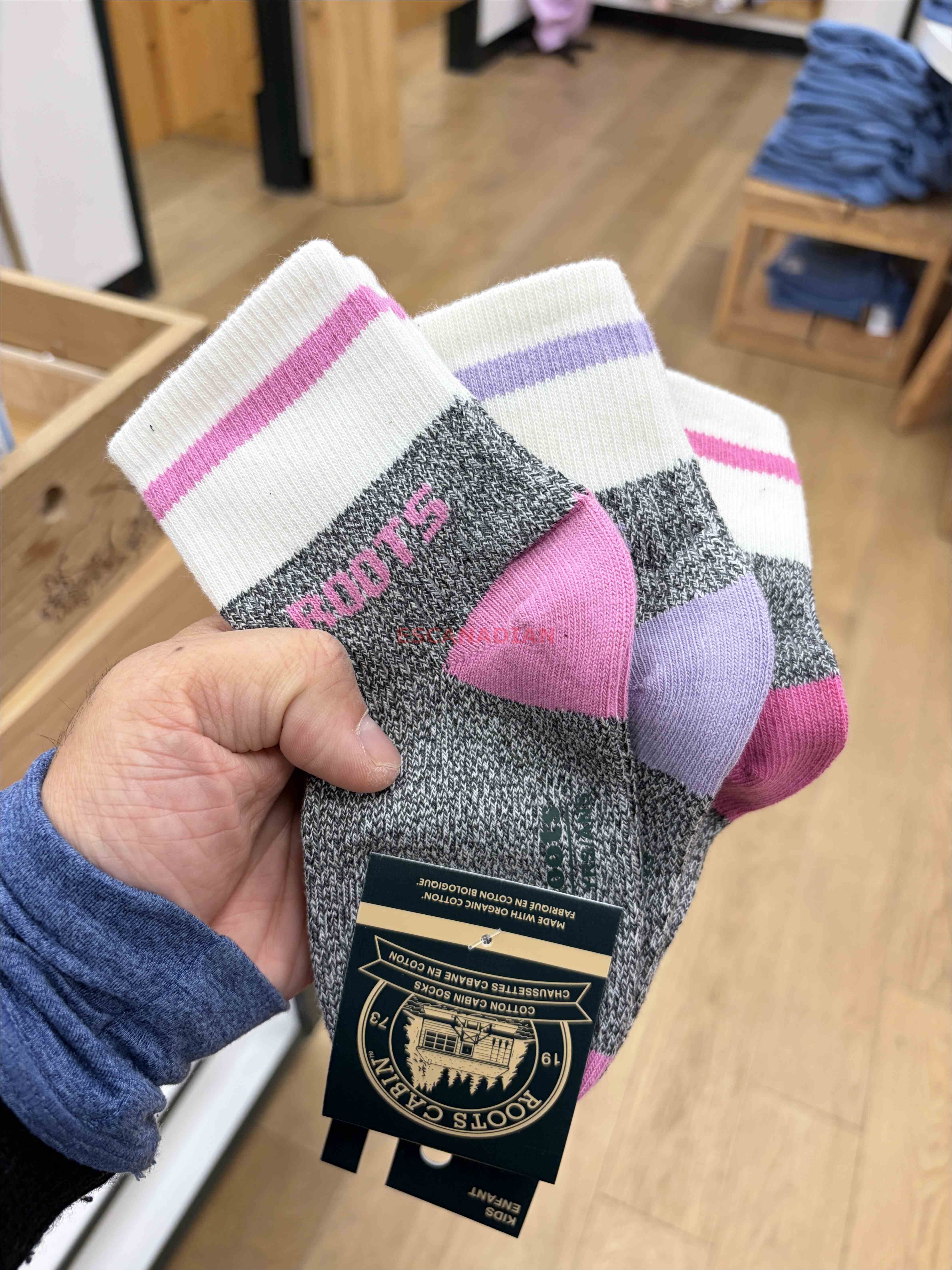 ROOTS 大童 小木屋系列 多色字樣 襪子組 (3雙一組) (2色)