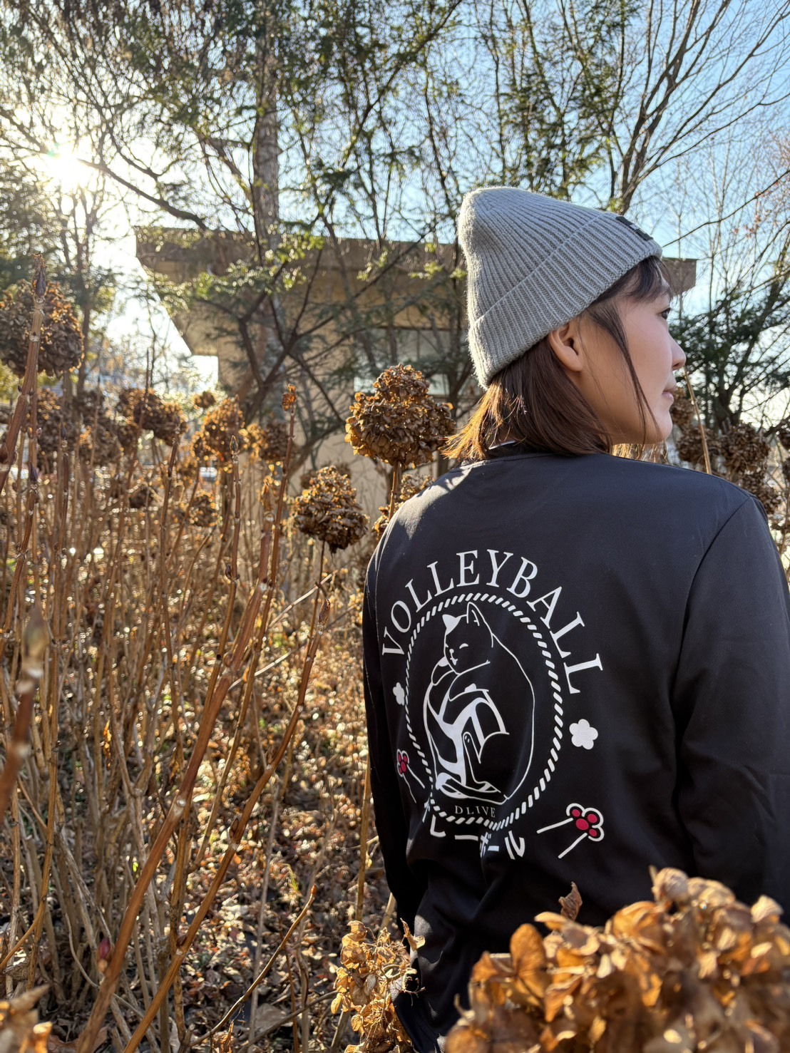 バレーボール 排球家紋/排球貓 長袖T恤 (共3色)