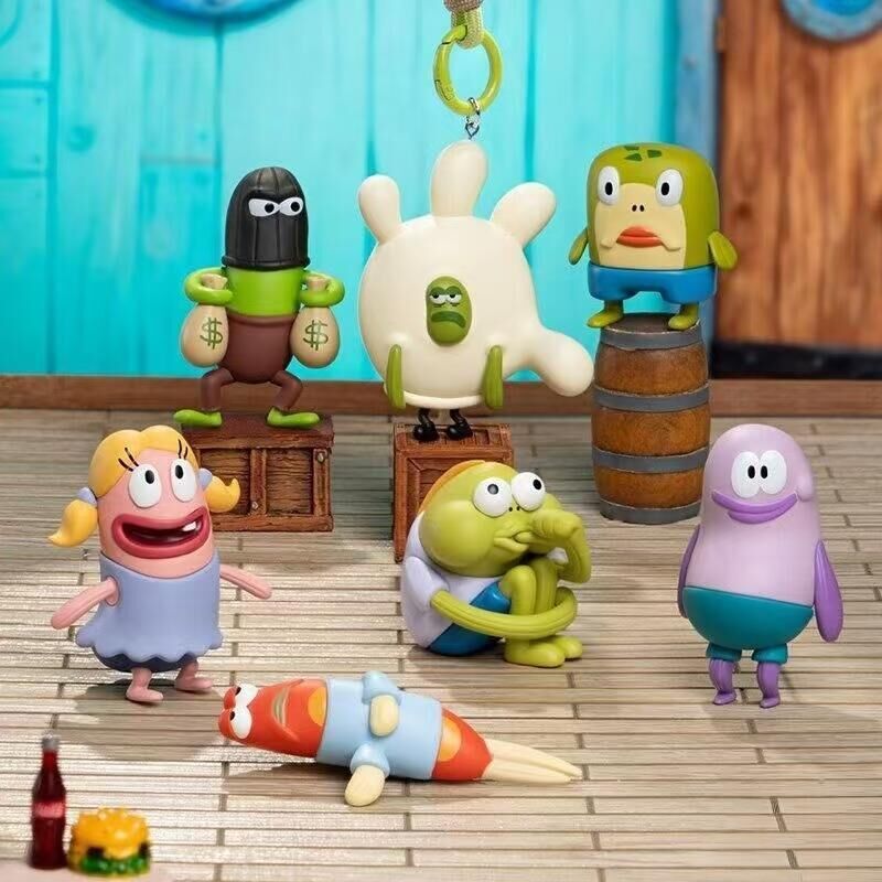 Spongebob 海綿寶寶 正版授權 比奇堡小漁民系列 吊飾 盲盒 6+1款(任買兩件7-11免運)/預購