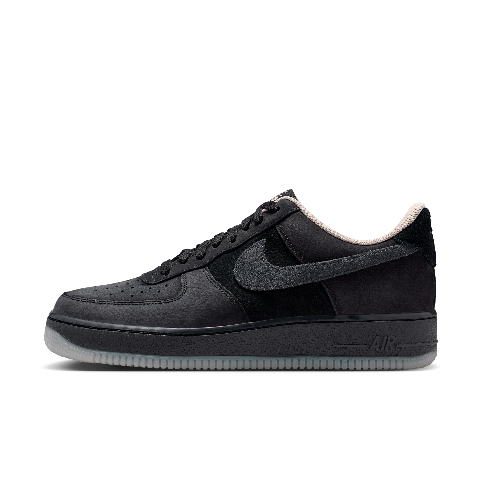 男鞋 NIKE AIR FORCE 1 '07 'Black Fossil' 黑灰 冰底 麂皮 復古 休閒鞋【IQ9791-001】AF1