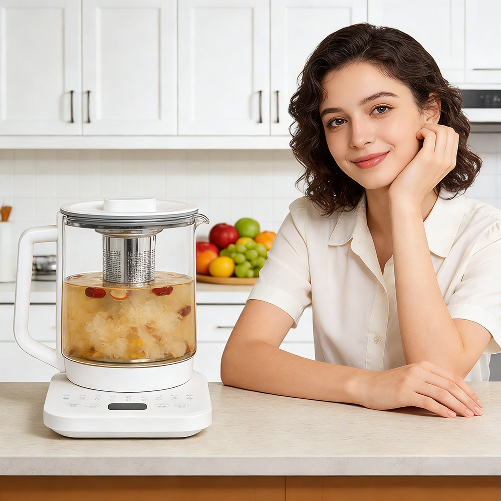 韓國JK 新款養生壺家用高硼玻璃多功能小型辦公室燒水花茶壺 J0690