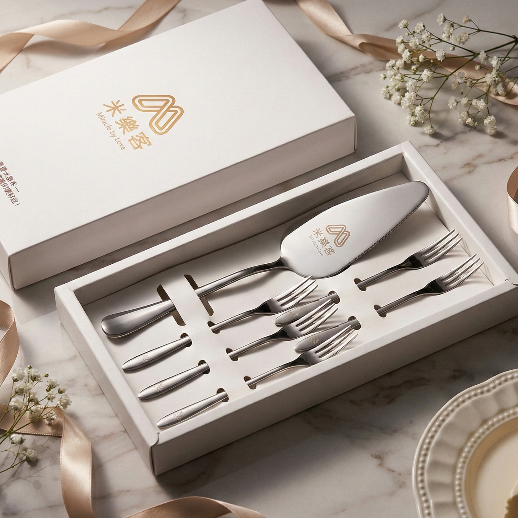 米樂客 10 週年限定｜304 不鏽鋼甜點叉匙禮盒