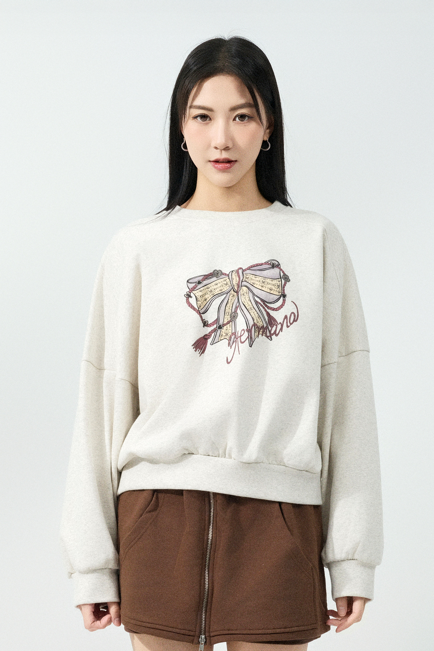 HERMANA絲帶蝴蝶結圖案衛衣 (預購產品）