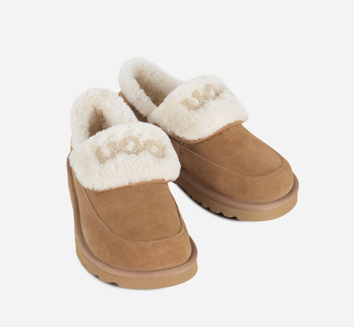 【2色入】UGG Ozlana Estela Logo Shearling Loafer