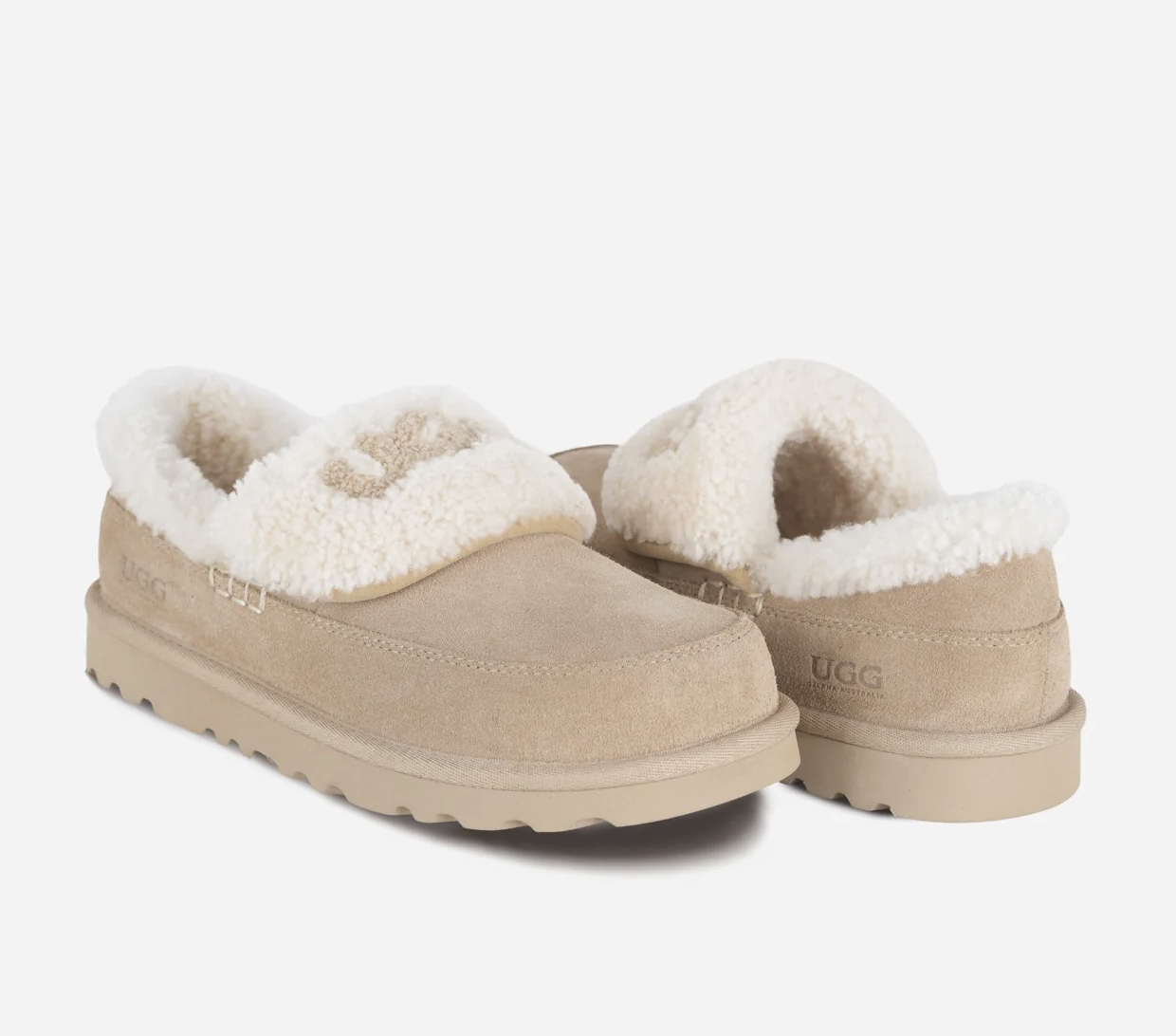 【2色入】UGG Ozlana Estela Logo Shearling Loafer