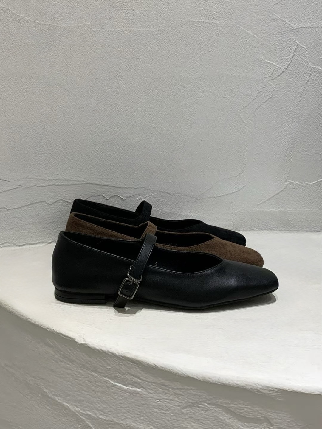 #228N544 Give me five ༘⋆小方頭麂皮Mary Jane