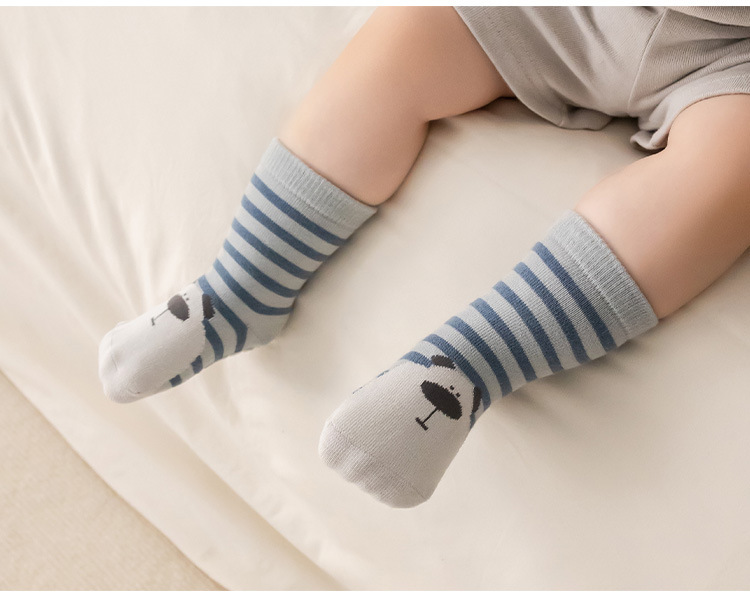 條紋動物防滑襪(0-5y)