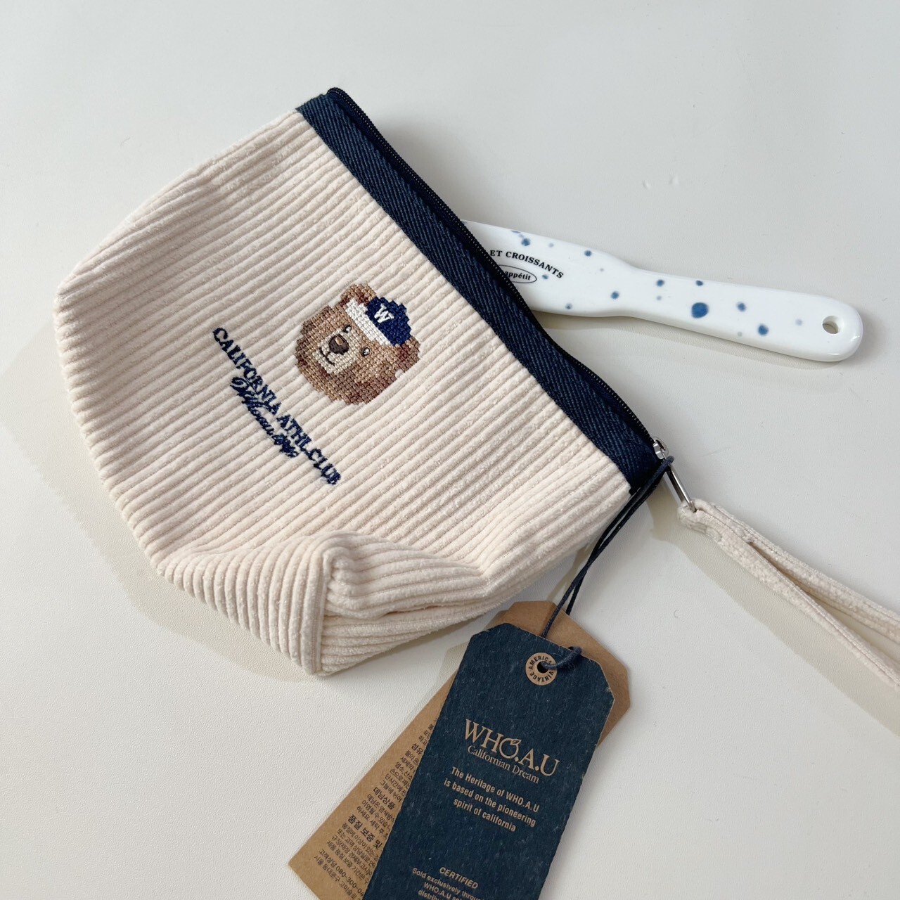 WHO.A.U 燈芯絨零錢包