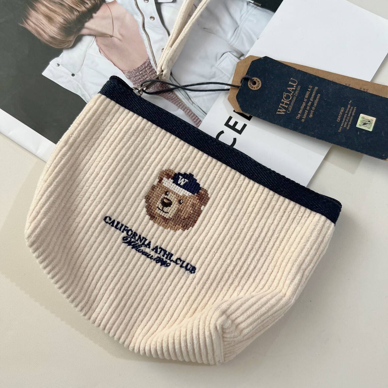 WHO.A.U 燈芯絨零錢包