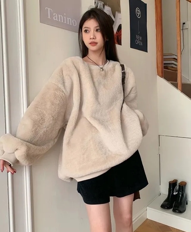 舒服熊寶寶加絨大學衣