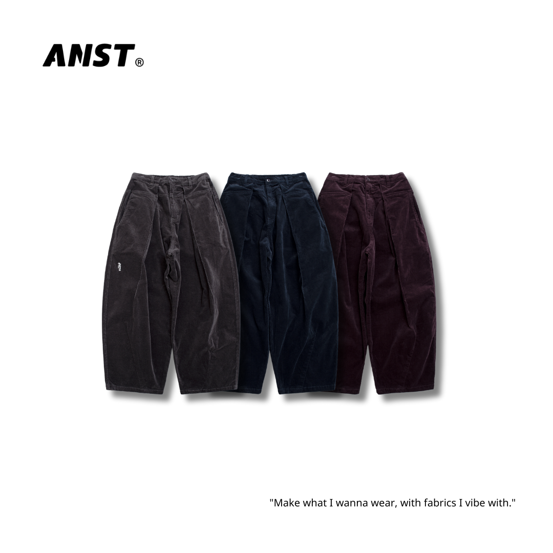 "現貨" ANST 3D立體打折燈芯絨寬褲 ST.71