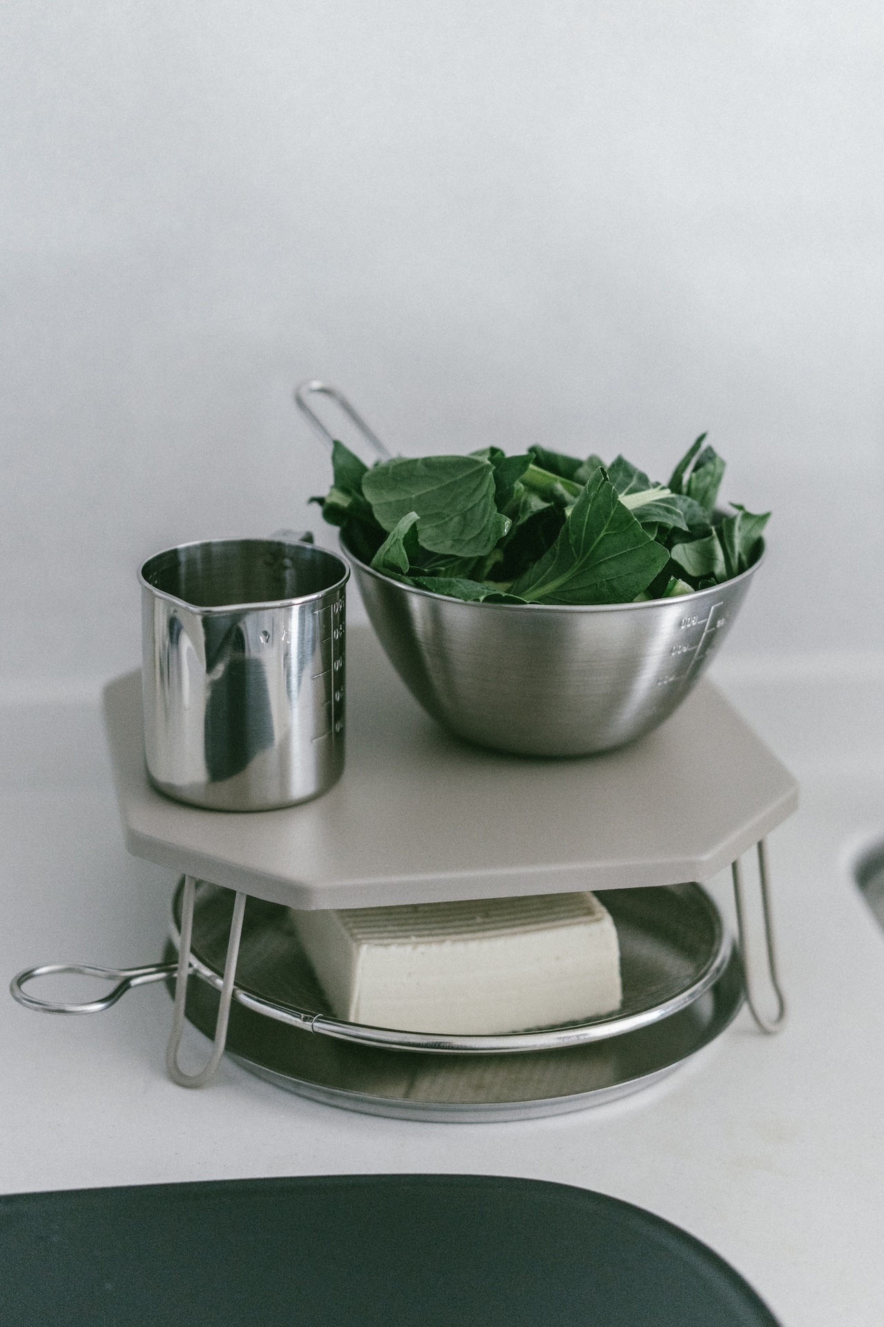 KITINTO 奶茶色瓦斯爐蓋廚房調理小桌