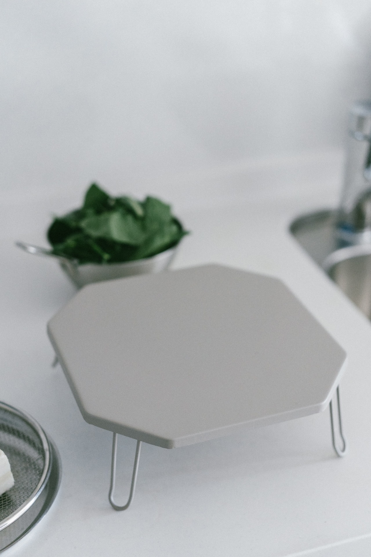 KITINTO 奶茶色瓦斯爐蓋廚房調理小桌