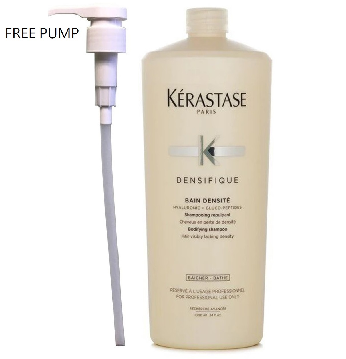 Kerastase Densifique Bain Densite Shampoo 1000ml(Free Pump)卡詩濃密新髮浴髮乳