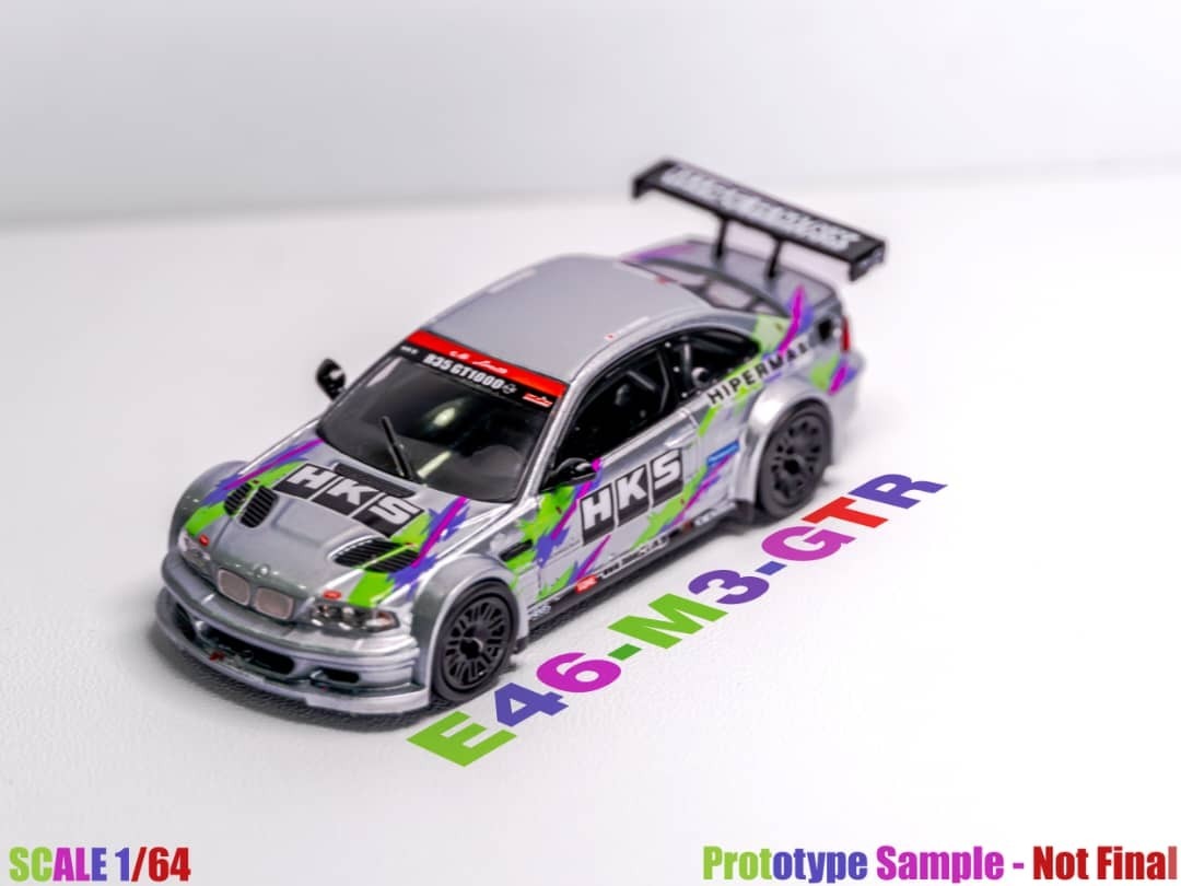 PO-$170 * DCM * 1:64 BMW M3 E46 GTR SILVER HKS
