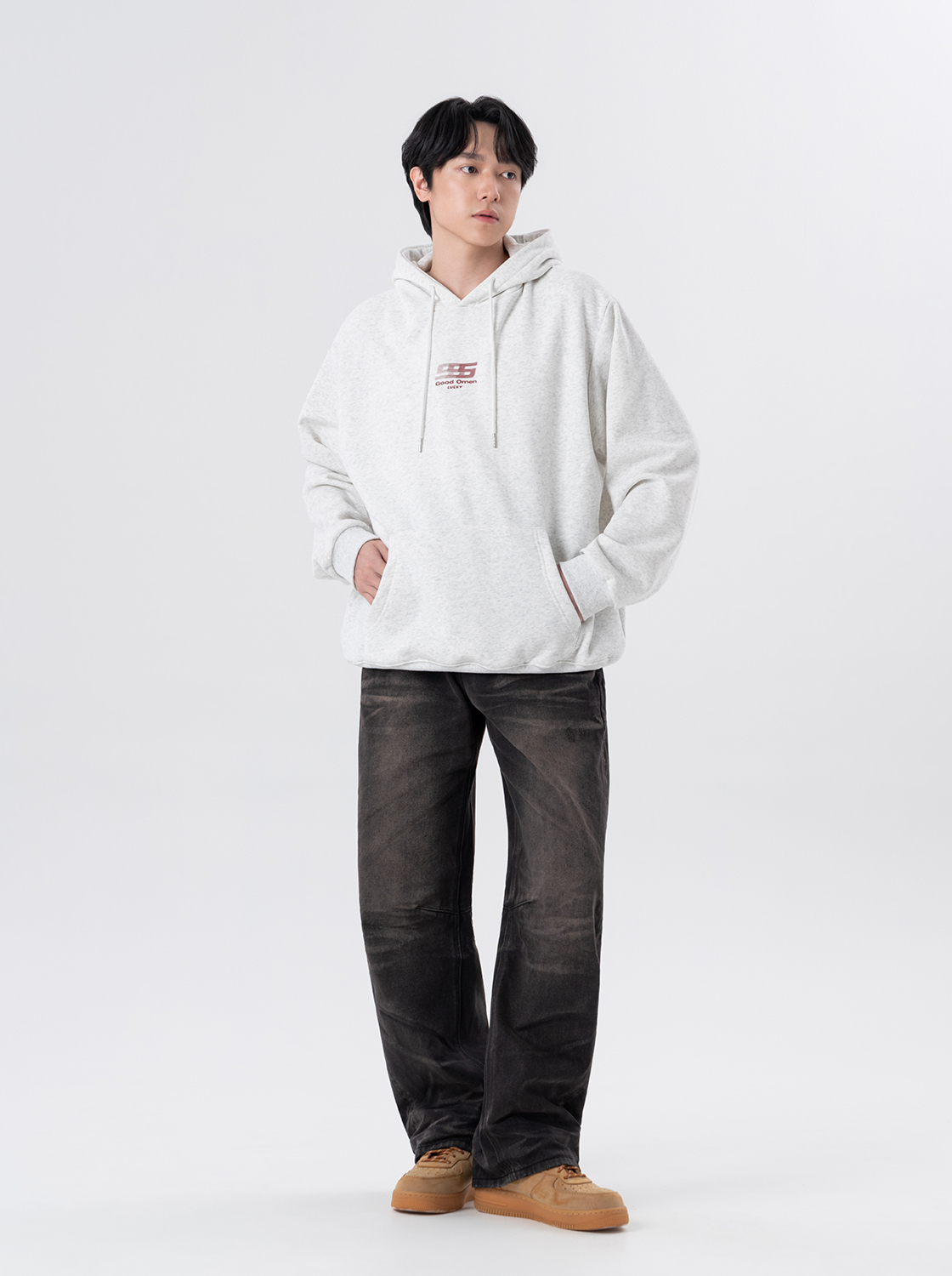 立體壓皺彎刀褲