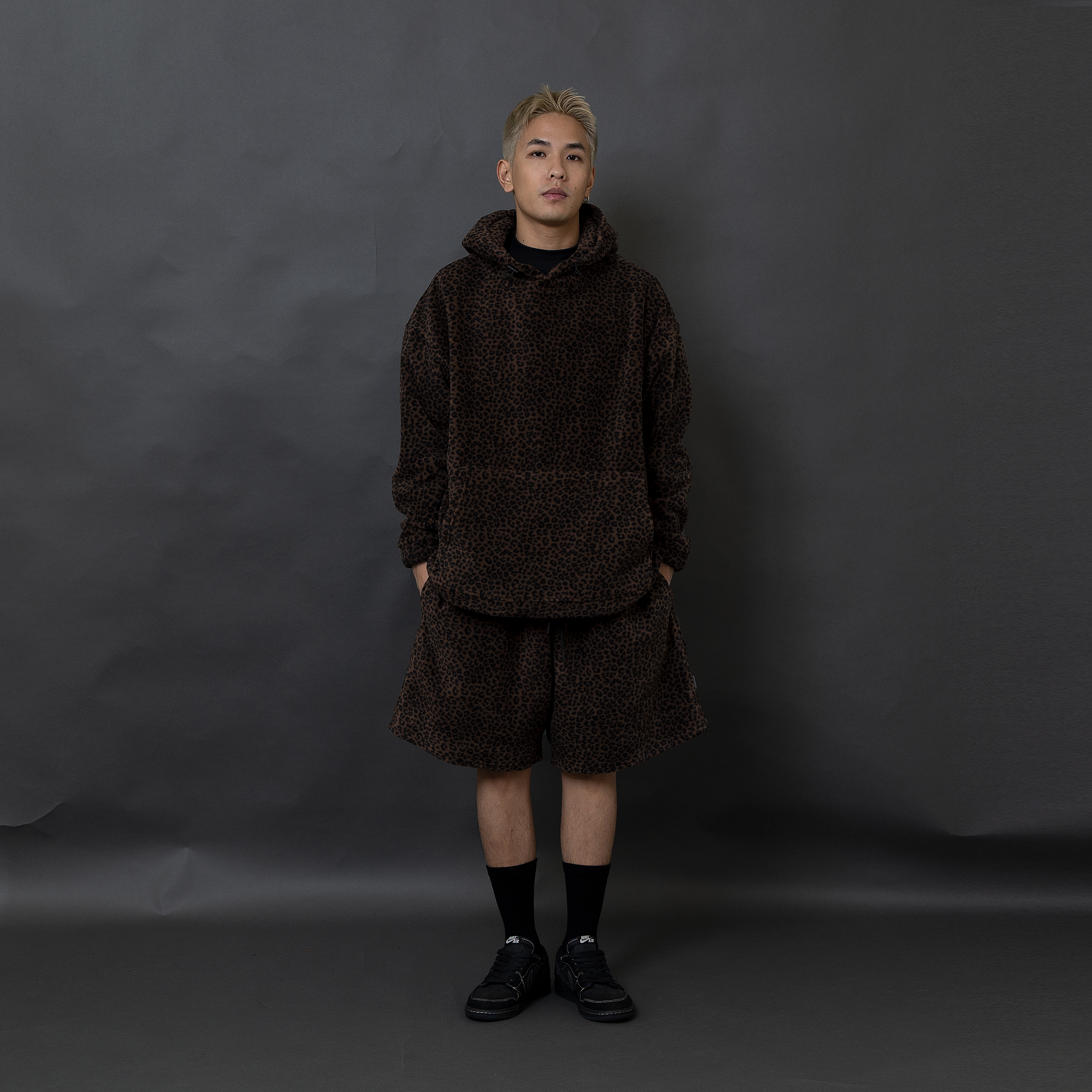 "現貨"ANST 豹紋磨毛短褲 ST.72